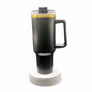 BLACK Travel Mug with Gold Under 40oz